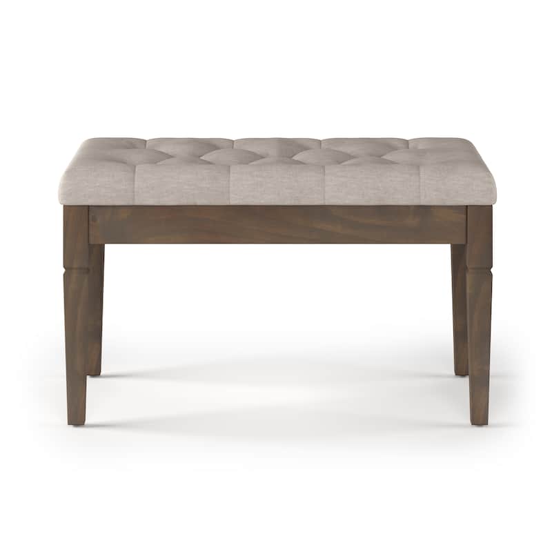 WYNDENHALL Hopewell 28 inch Wide Traditional Rectangle Ottoman Bench