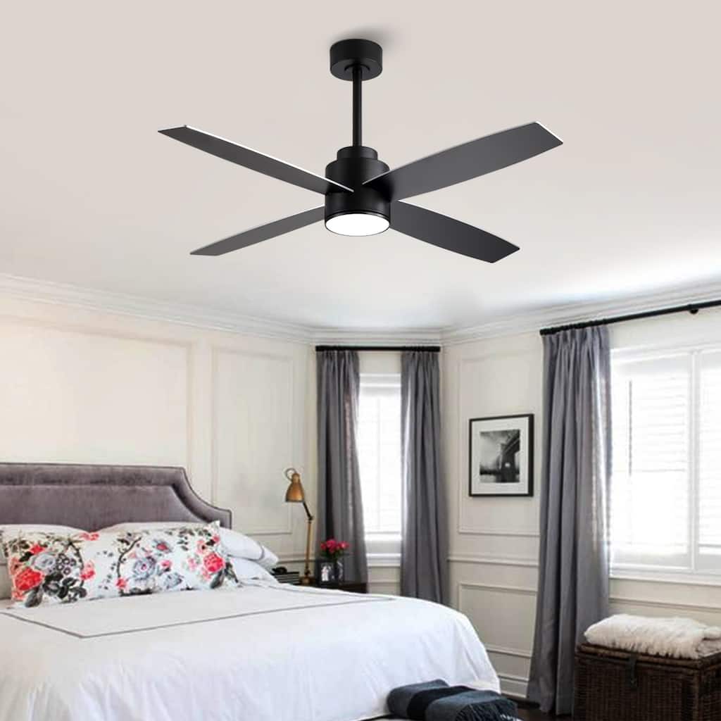 MLiAN 52" Plywood DC Motor Integrated LED Ceiling Fan with Remote Control - 52 inch