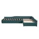 preview thumbnail 11 of 40, 3-in-1 Daybed L-shape Corner Sofa Bed with Pull-out Drawer and Trundle Bed, Linen Upholstered Bed Twin Size Sleeper Couch Bed