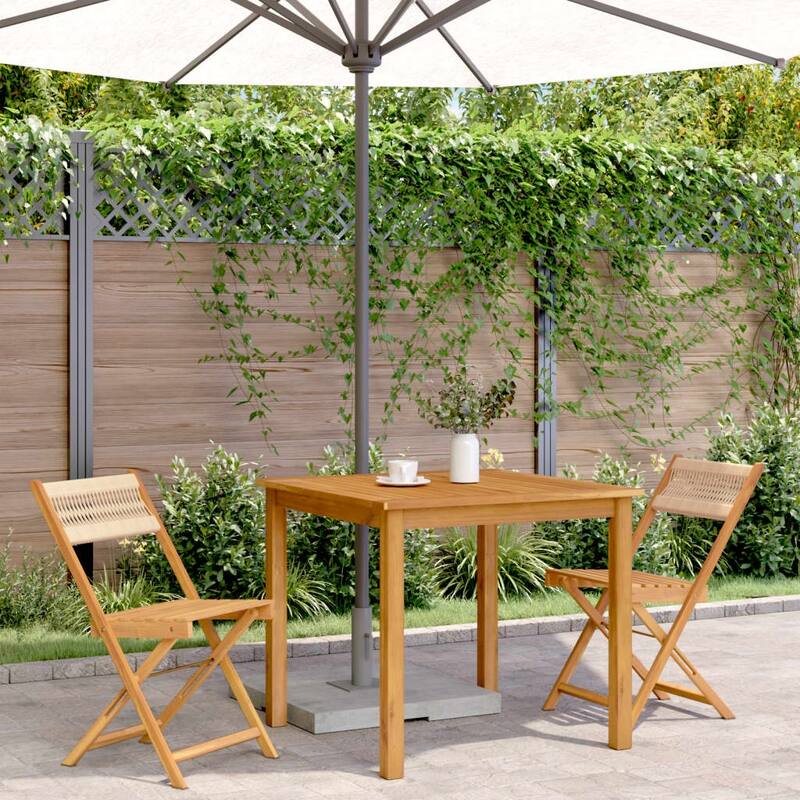 vidaXL Bistro Chair Set of 2 Beige - 20.7 x 16.5 x 31.5