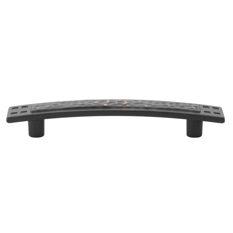 GlideRite 5 Pack 3-3/4 in. Center Rubbed Bronze Hammered Cabinet Pulls - Oil Rubbed Bronze