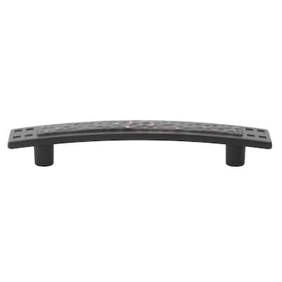 GlideRite 5 Pack 3-3/4 in. Center Rubbed Bronze Hammered Cabinet Pulls - Oil Rubbed Bronze