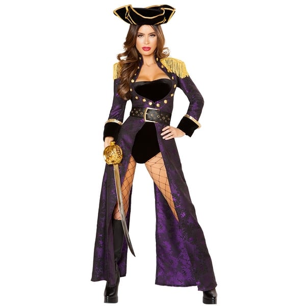 Shop Pirate Queen Costume Black Purple Gold Overstock 27742174
