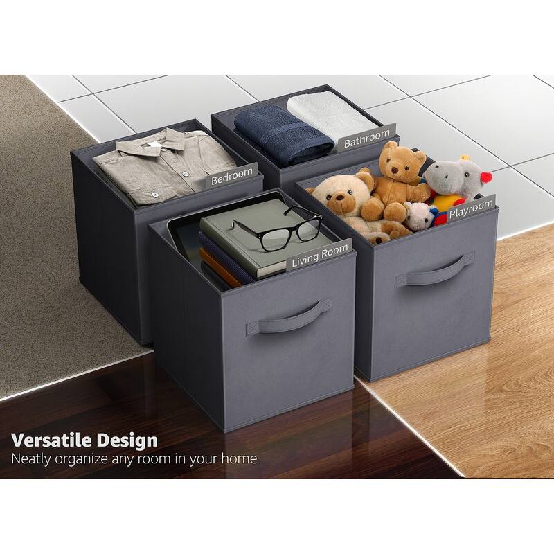 Sorbus Large Foldable Storage Bins - Fabric Cubes 8 Pack - 13"L x 13"W x 13"H