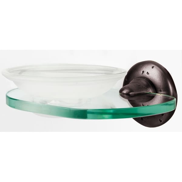 slide 2 of 3, Alno Glass Wall Mounted Soap Dish from the Sierra Bath Collection