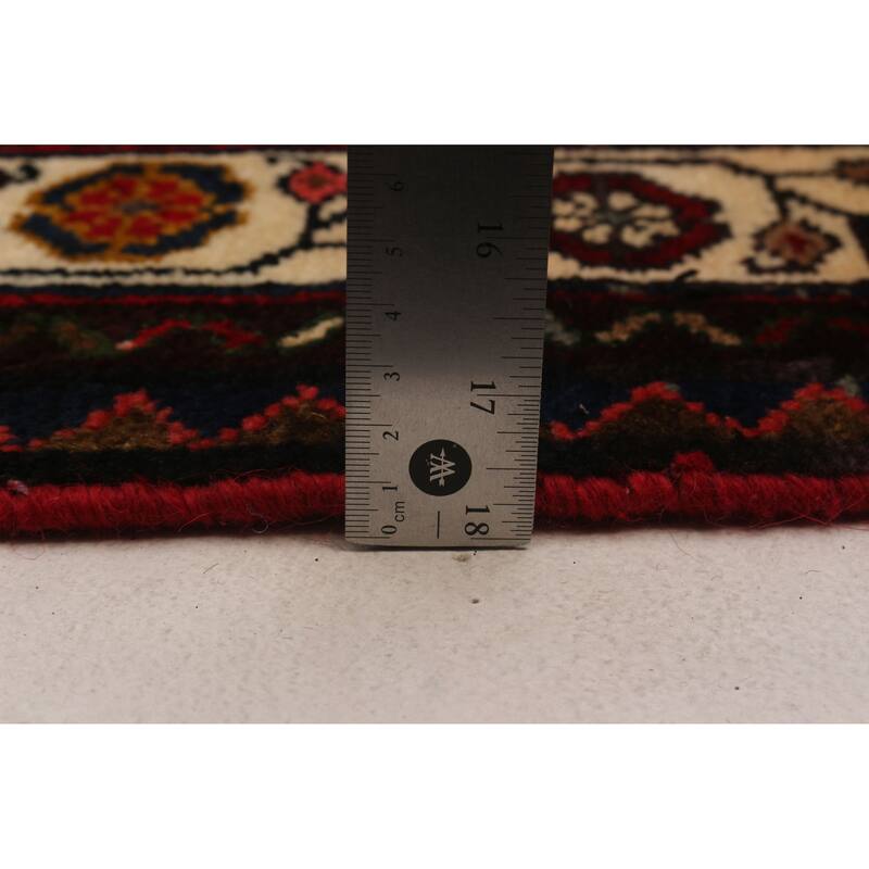 ECARPETGALLERY Hand-knotted Andelz Navy, Red Wool Rug - 3'5 x 12'8