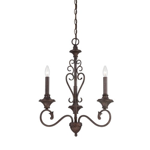 Designers Fountain 84883 Helena 3 Light 1 Tier Mini Chandelier