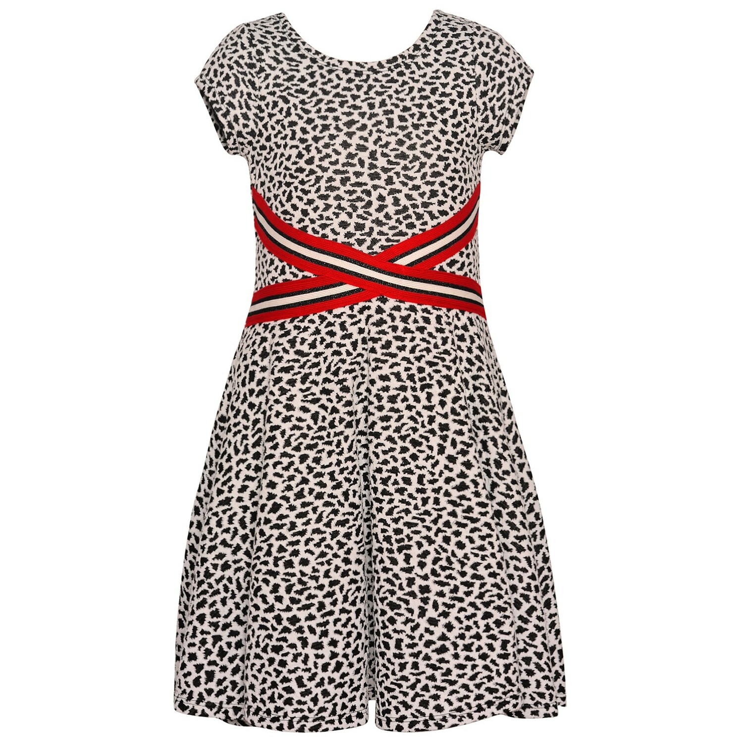 Shop Bonnie Jean Girls Black White Animal Print Cross Waist