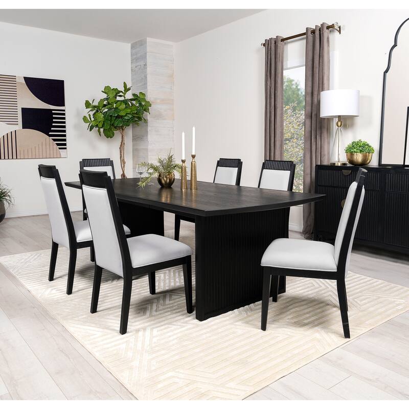 Brookmead Black Extension Leaf Dining Table Set