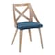 Option Blue Fabric/White Washed Wood