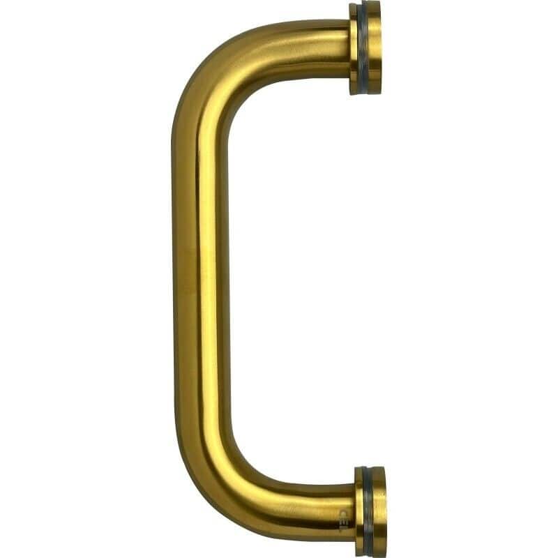 CEL 8" Tubular Stainless Steel Singled-Sided Pull Handle - Satin Brass