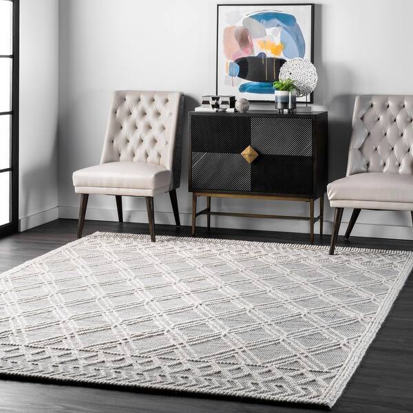 Shop Nuloom Handmade Wool Cotton Contemporary Argyle Trellis Area Rug On Sale Overstock 26280811