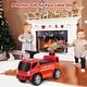 preview thumbnail 5 of 7, Kids Push Ride On Fire Truck with Ladder Bubble Maker and Headlights-Red - 34" x 11" x 19" (L x W x H)