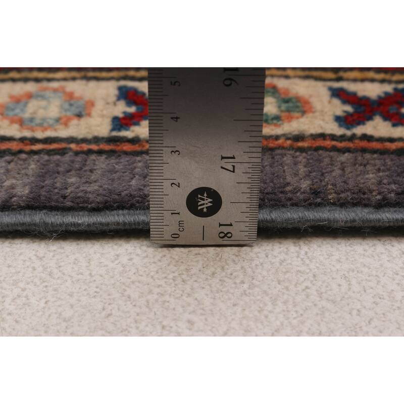 ECARPETGALLERY Hand-knotted Uzbek Ghazni Grey Wool Rug - 8'0 x 10'0