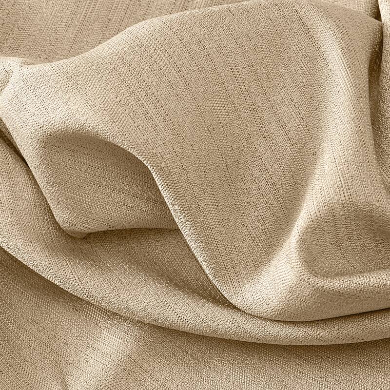 Premium Grasscloth Sheen Pinch Pleat w Back Tab Patio Curtain Panel