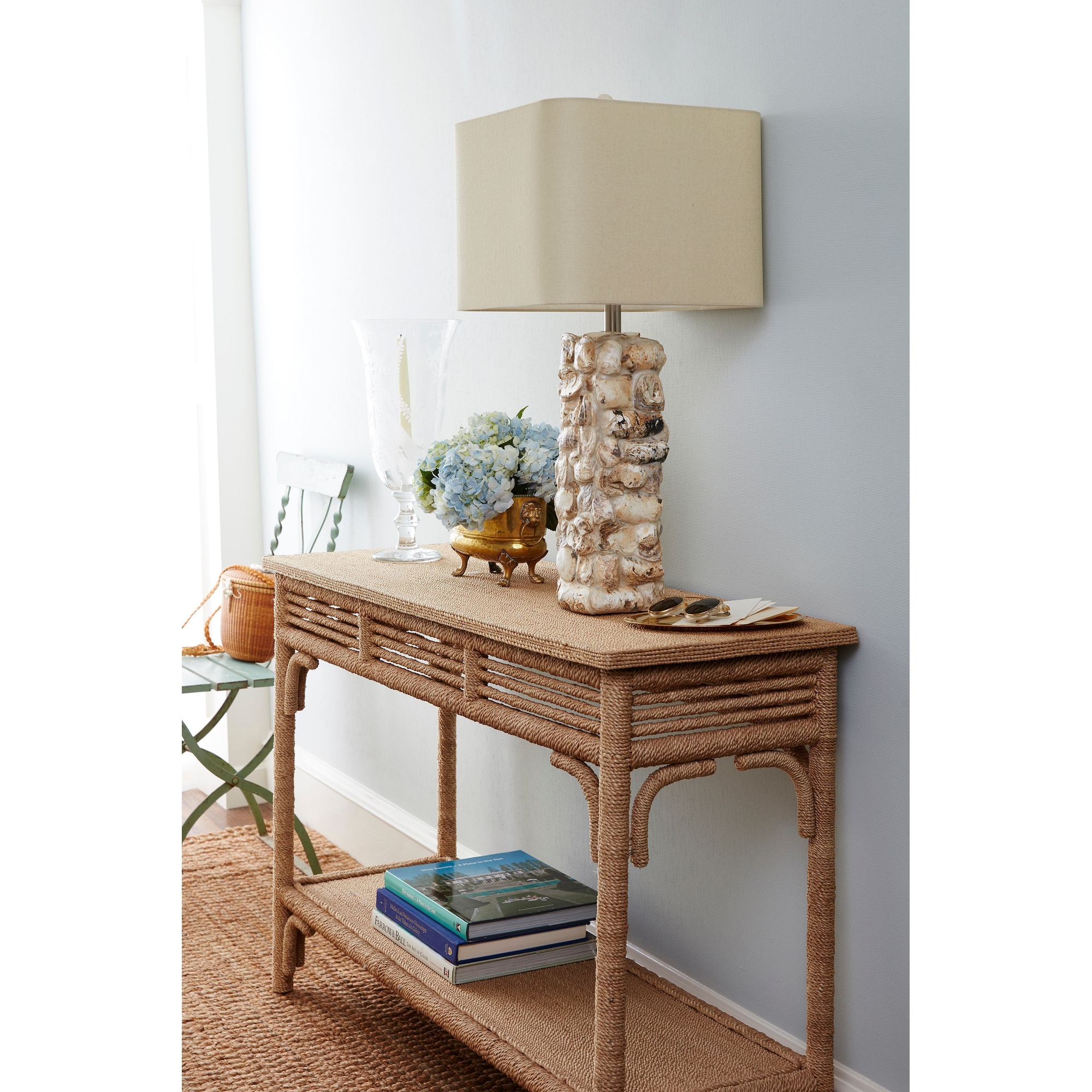 Paradise Shell Table Lamp with Oyster Shell Shade