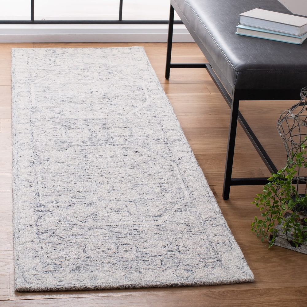 SAFAVIEH Handmade Micro-Loop Sunitha Transitional Wool Rug