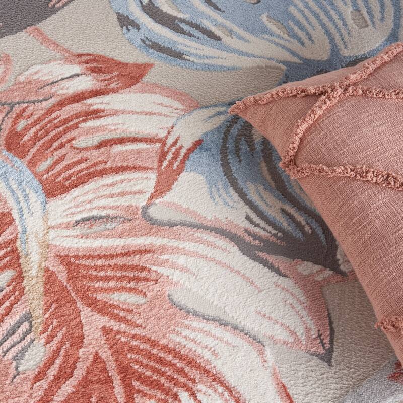 Nourison Pompeii Tropical Bordered Area Rug