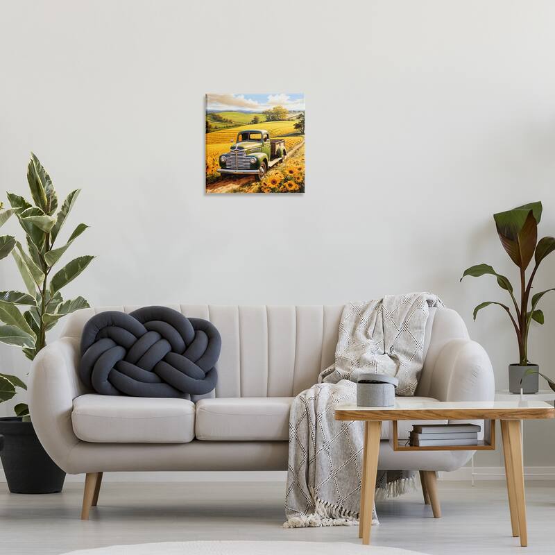 Stupell Truck Through Sunflower Field Canvas Wall Art Design By Heidi Kuntz