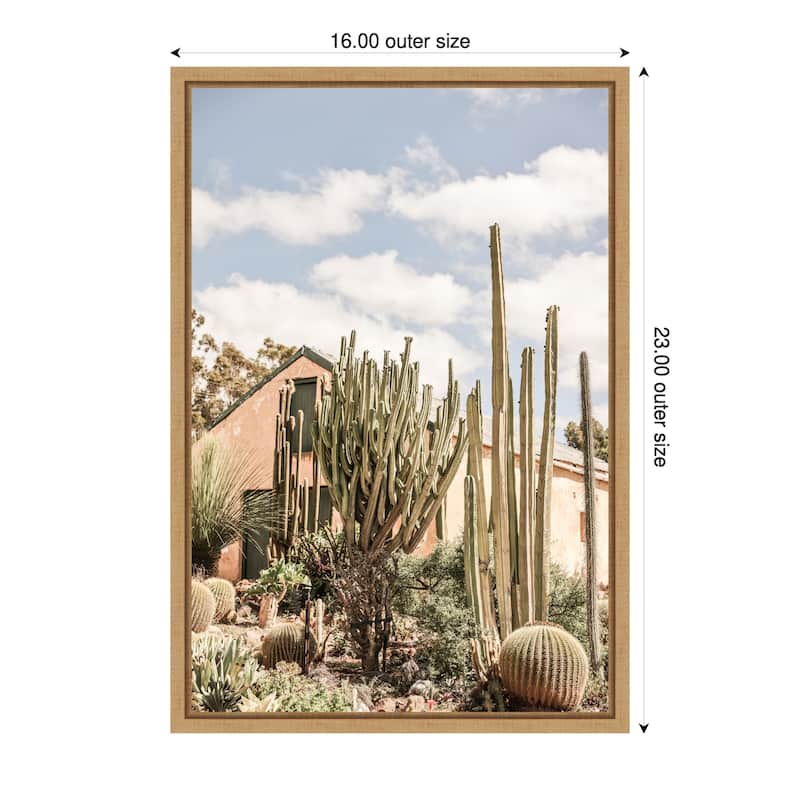 Karoo Garden by Shot by Clint Framed Canvas Wall Art Print - Sylvie Natural - 16 x 23 in