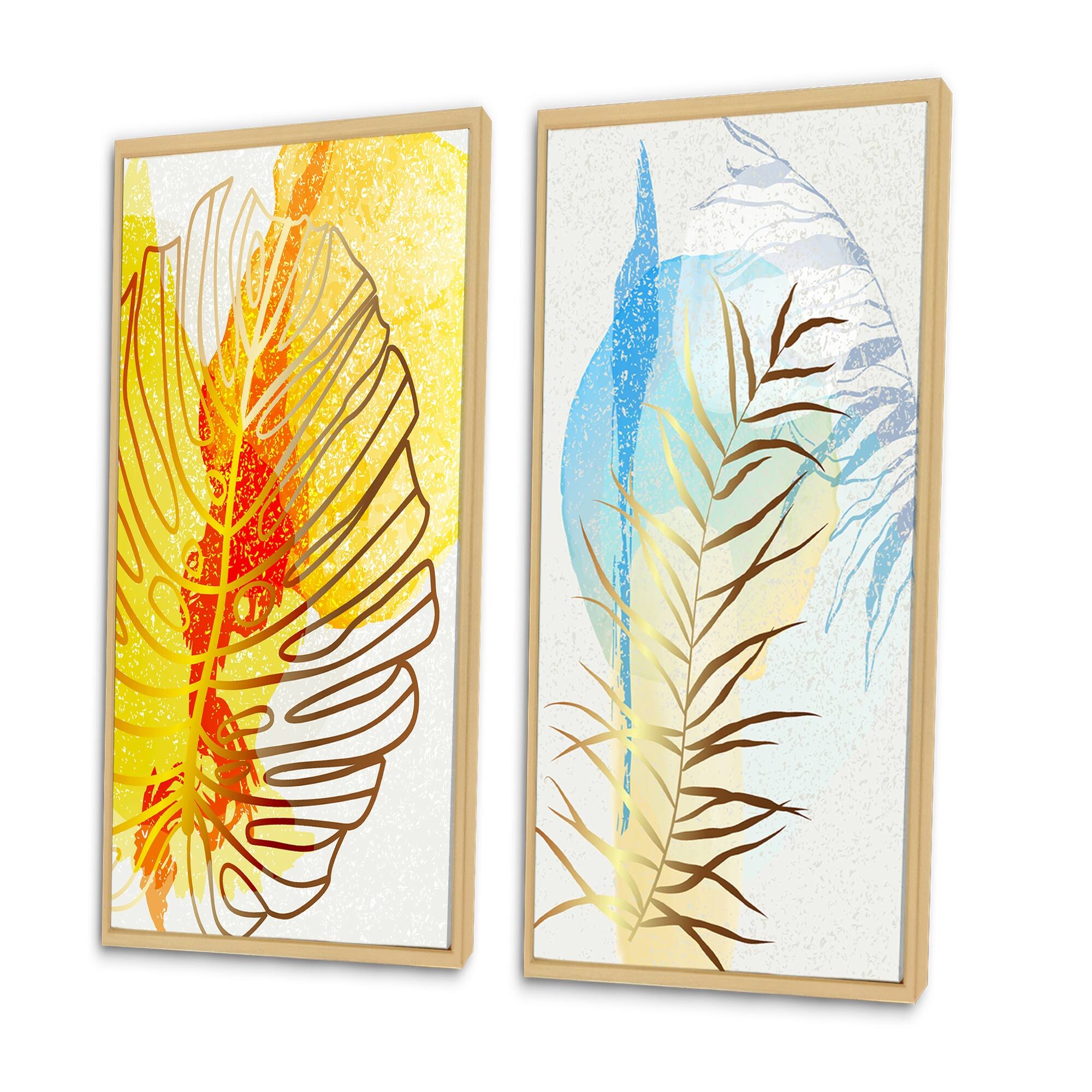 Designart "Trendy Abstracts With Vibrant Organic Shapes IV" Abstract