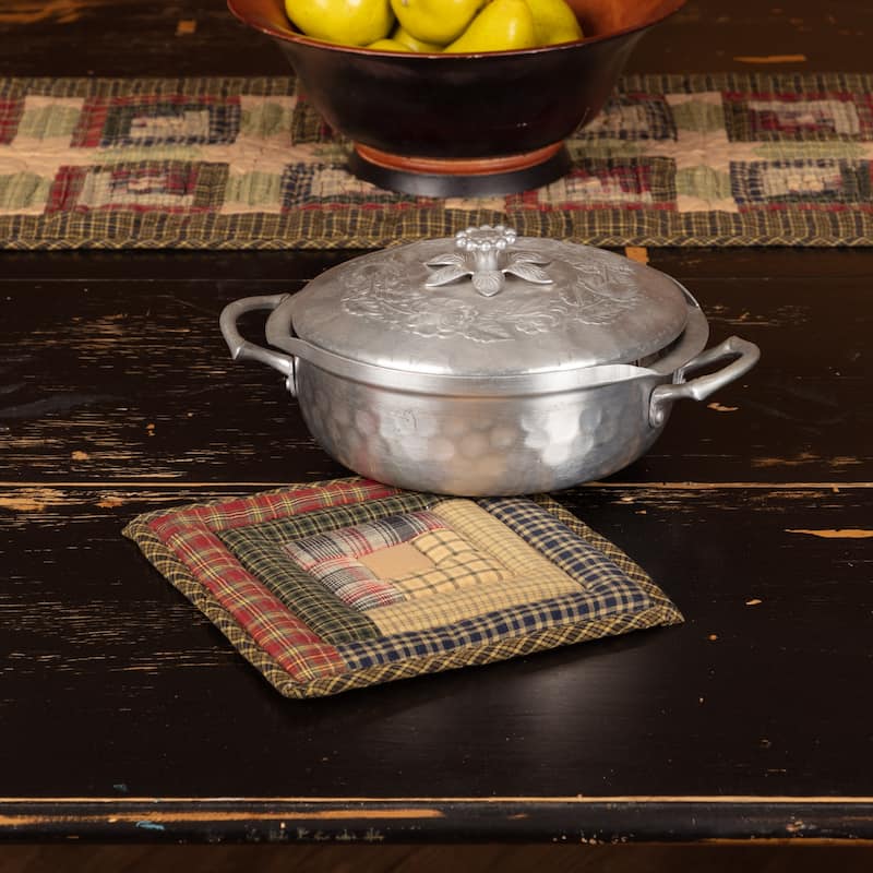 Tea Cabin Pot Holder Patchwork 8x8 - Pot Holder