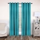 preview thumbnail 2 of 129, Superior Solid Machine Washable Room Darkening Grommet Curtains, Set of 2 52" x 120" - Aqua