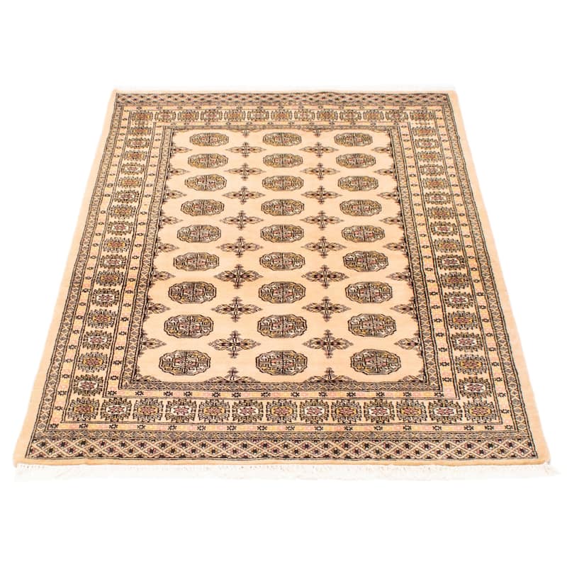ECARPETGALLERY Hand-knotted Peshawar Bokhara Beige Wool Rug - 4'7 x 6'9