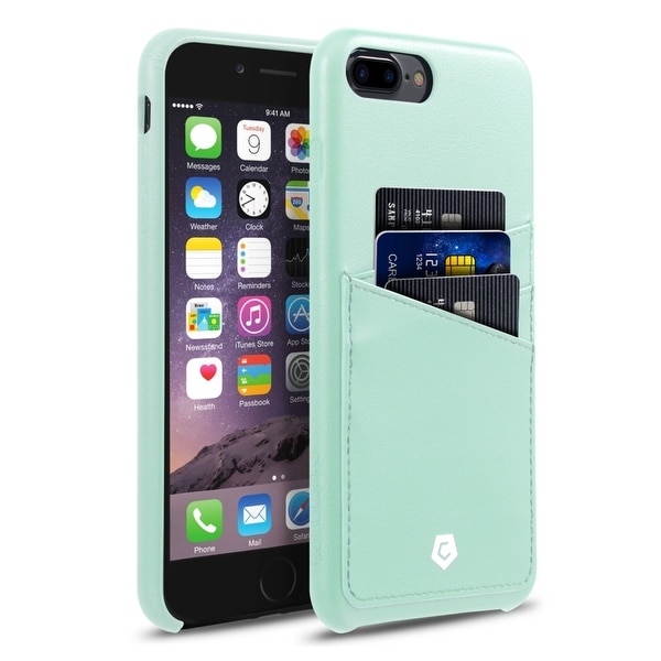 CobblePro Mint Green Leather with Wallet Flap Pouch For Apple iPhone 7 Plus