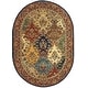 preview thumbnail 38 of 50, SAFAVIEH Handmade Heritage Lyra Traditional Oriental Wool Rug 4'6" x 6'6" Oval - Multi/Burgundy - Oval