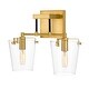 preview thumbnail 6 of 8, Arlo 2-Light Wall Black/Satin Brass