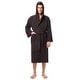 preview thumbnail 30 of 34, Men's Turkish Cotton Hooded Bathrobe L/XL - Charcoal