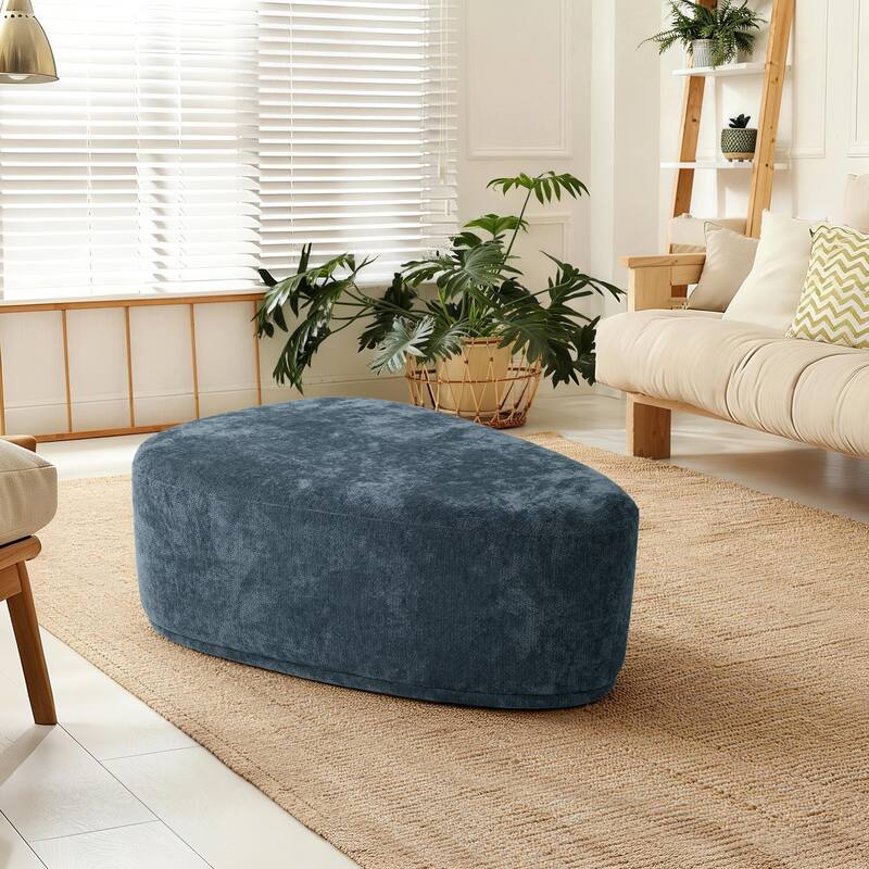 Modern Triangular Upholstered Accent Ottoman