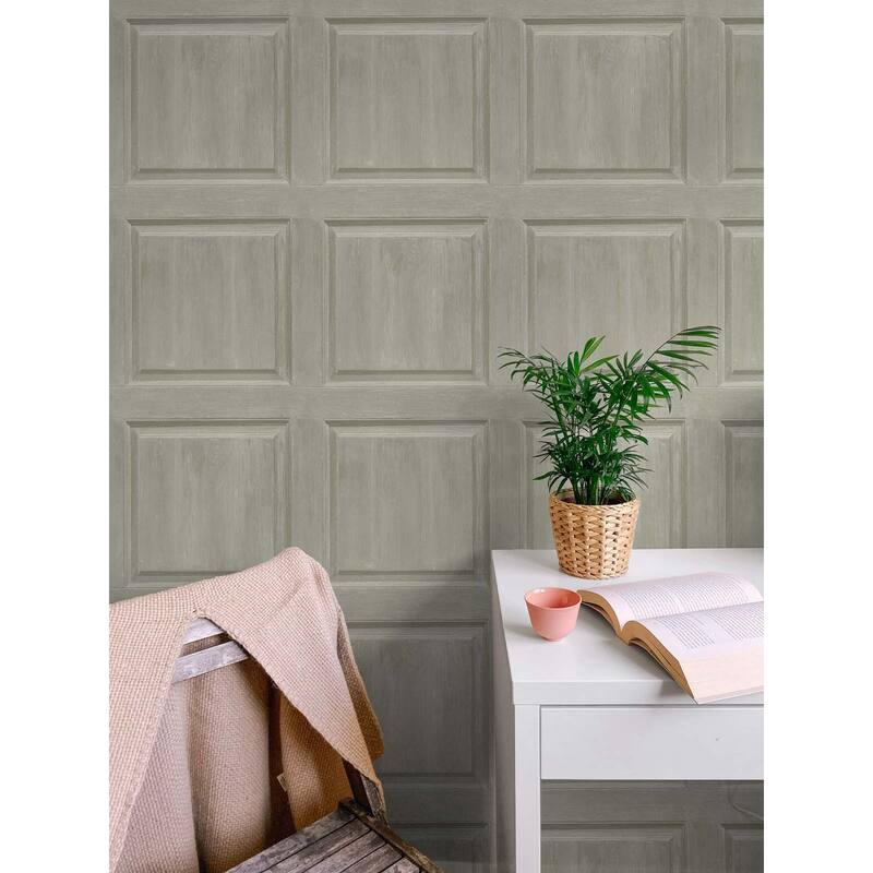 Arthouse Washed Faux Panel Peel and Stick Wallpaper