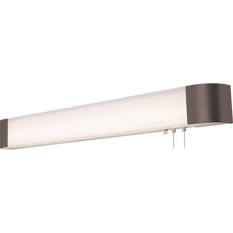 Allen 4-feet ADA Oil-Rubbed Bronze LED Overbed Fixture, White Acrylic Shade