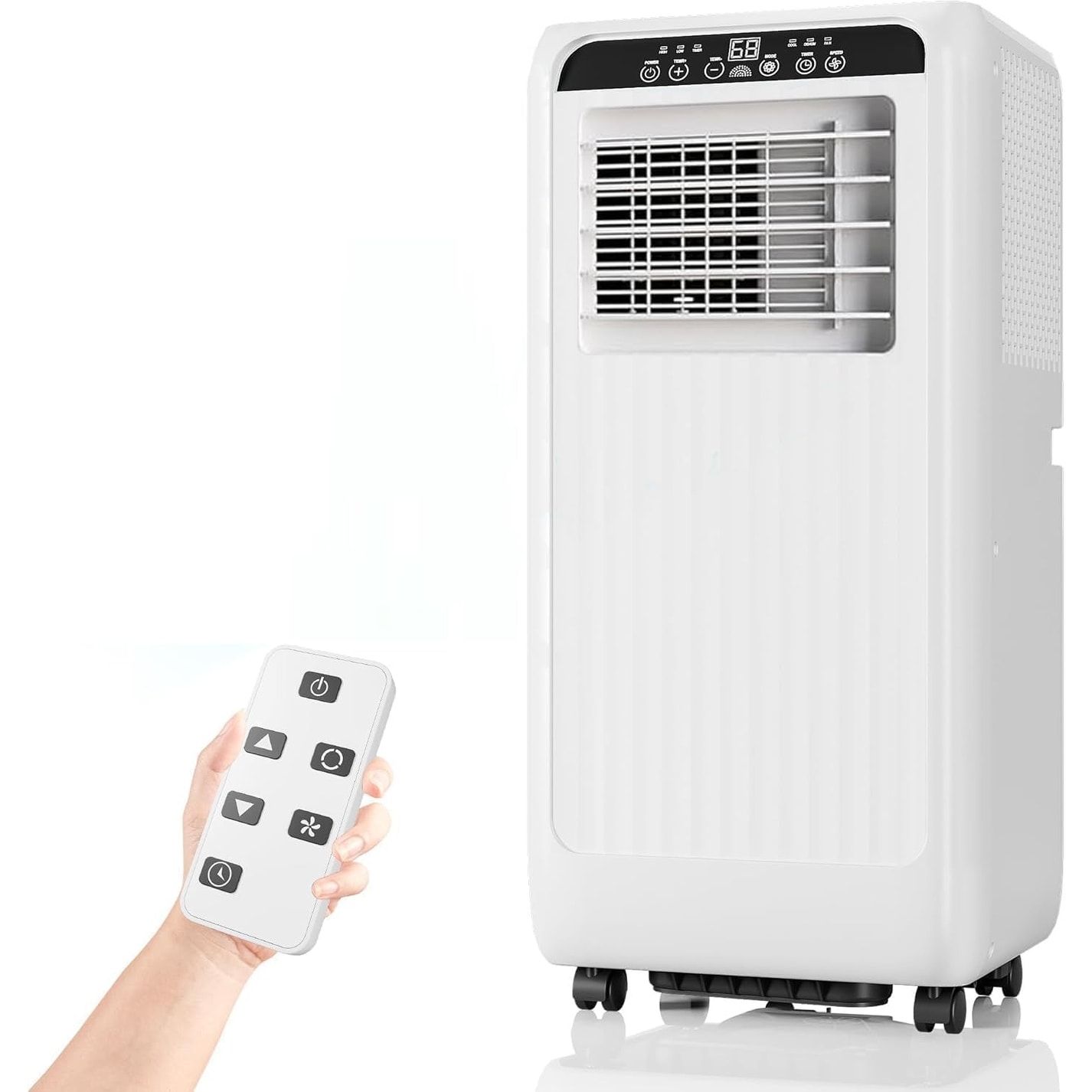 Air Conditioners 8000 BTU Portable AC with 3 In 1 Cooling Fan and Dehumidifier Quiet 54dB Operation Portable Design