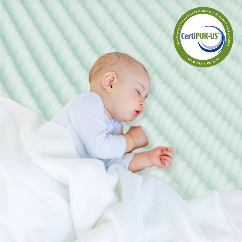 High Density Convoluted Egg Shell Breathable Foam Topper, Adds Comfort to Mattress