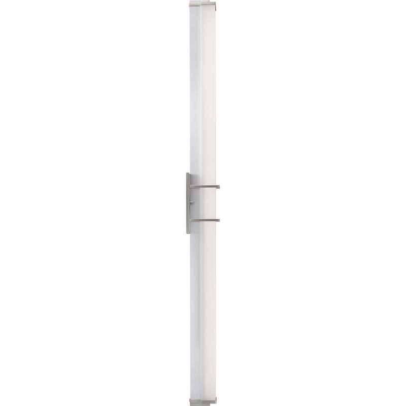Phase 2.2 LED Collection 48" Brushed Nickel White Shade Modern Bath Vanity Light