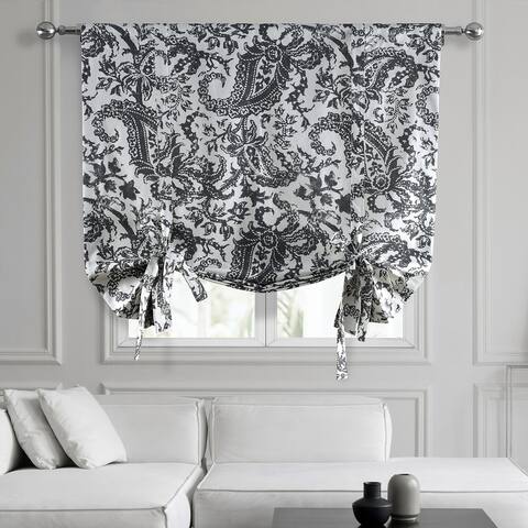 Exclusive Fabrics Edina Printed Cotton Tie-Up Window Shade - 46 X 63