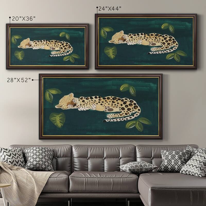 Lethargic Leopard II Premium Framed Canvas- Ready to Hang