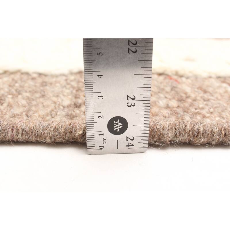 ECARPETGALLERY Braid weave Sienna Cream Wool Rug - 5'3 x 7'10