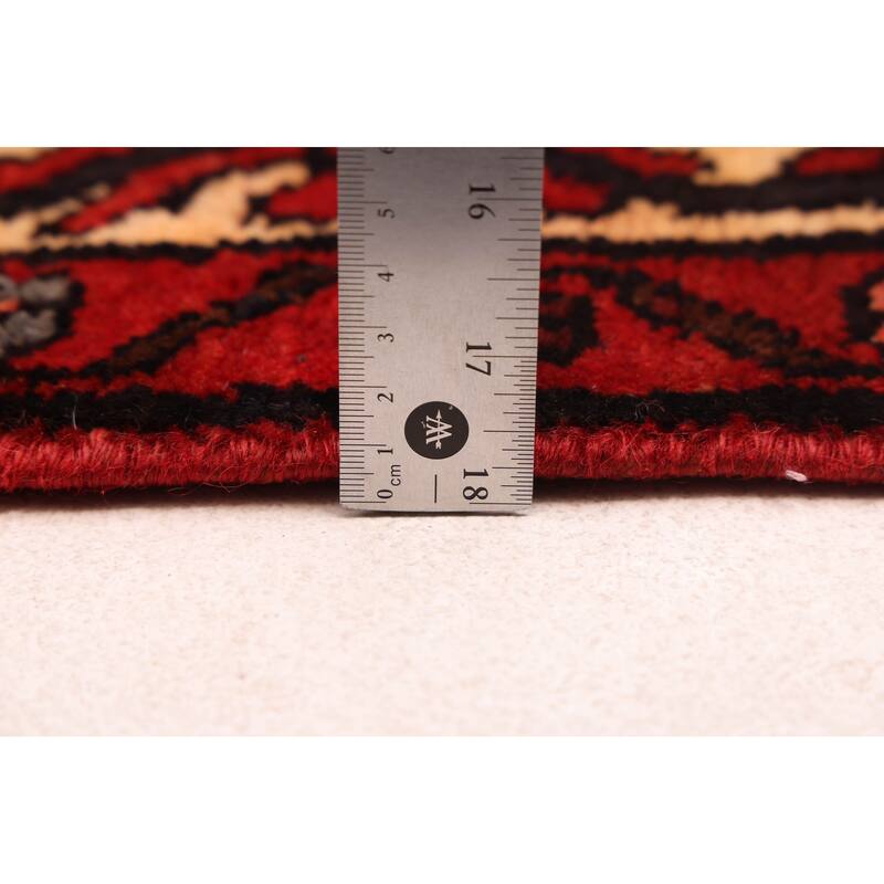 ECARPETGALLERY Hand-knotted Andelz Black, Red Wool Rug - 4'8 x 6'11