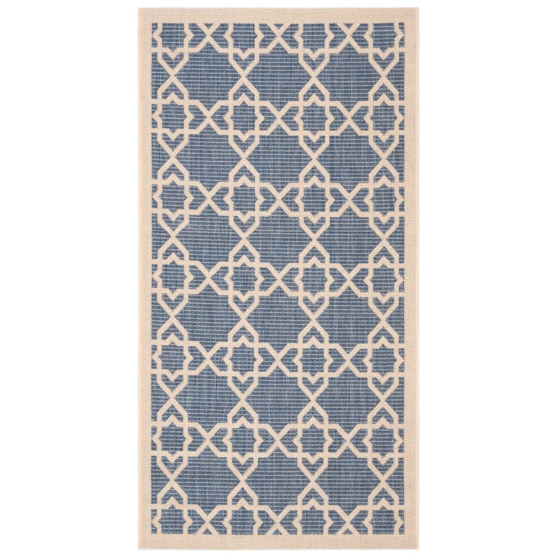 SAFAVIEH Courtyard Lawanda Trellis Indoor/ Outdoor Waterproof Patio Backyard Rug