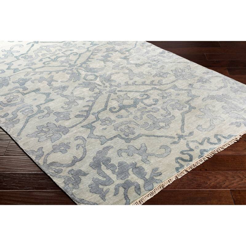 Hand-Knotted Keswick Floral New Zealand Wool Area Rug