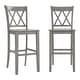 preview thumbnail 7 of 16, Ronda X-Back Bar Height Chairs (Set of 2) Antique Grey