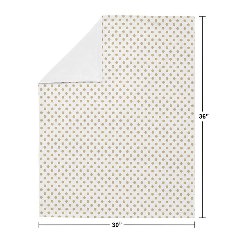 Gold Polka Dot Girl Baby Receiving Security Swaddle Blanket for Peach Green Shabby Chic Boho