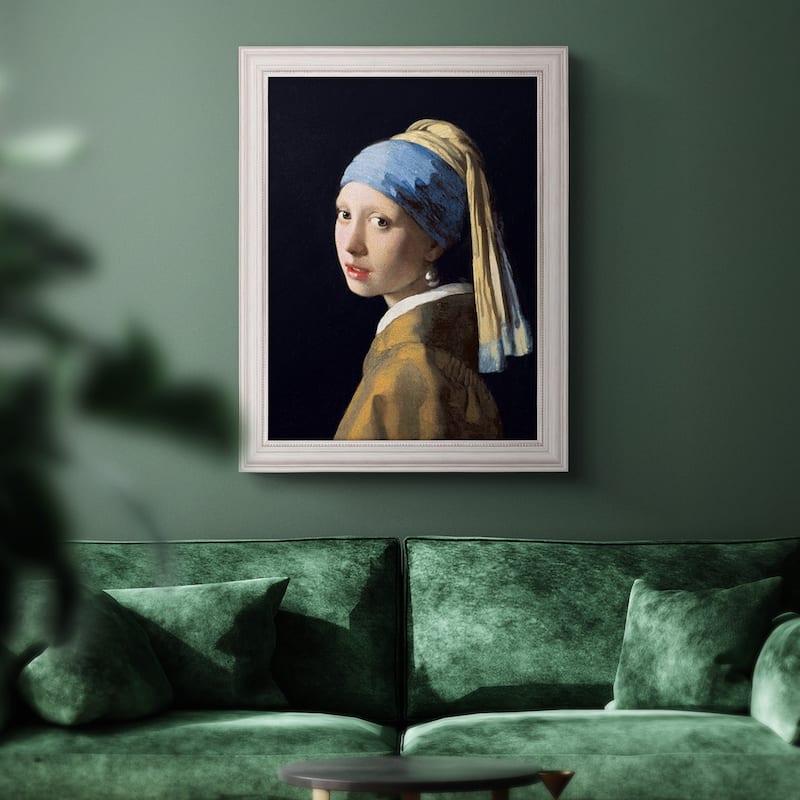 Girl with a Pearl Earring Premium Framed Canvas- Ready to Hang