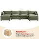 preview thumbnail 45 of 153, Corduroy Sectional Sofa with Removable Ottomans & Ultra-soft Cushions for Living Room & Bedroom