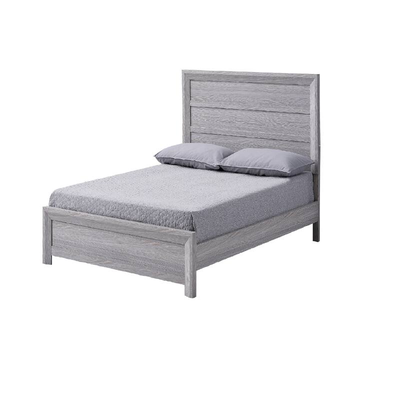 Contemporary Rustic Gray Twin Size Youth Panel Wooden Bed - Gray
