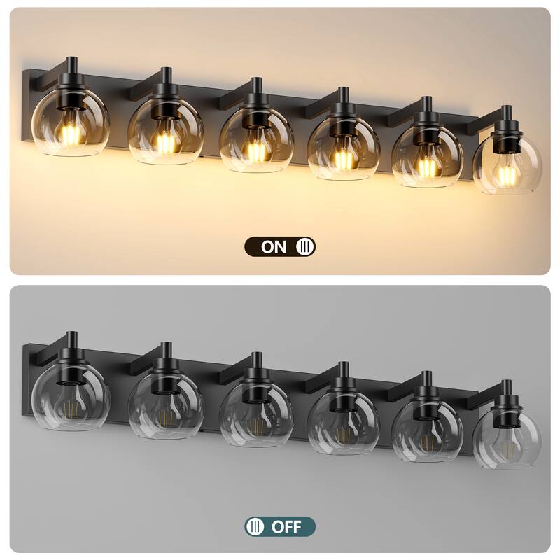 Industrial 6-Light Bathroom Vanity Light